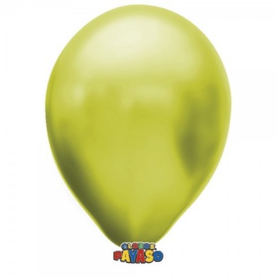 GLOBO PAYASO #12 METAL AMARILLO C/50 --