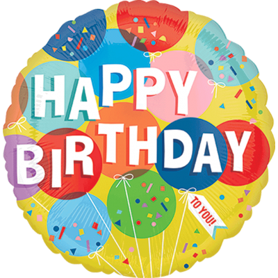 GLOBO CONVER #17C SUNNY BALLOONS BIRTHDAY