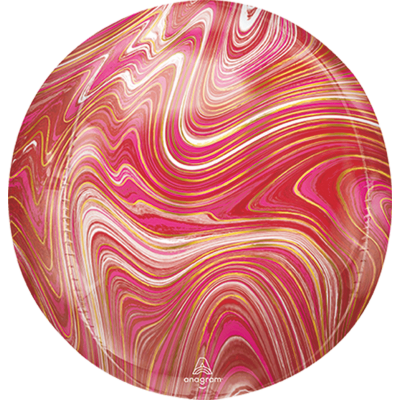 GLOBO CONVER ESFERA ORBZ MARBLEZ ROJO
