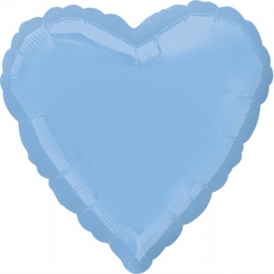 GLOBO CONVER #18H CORAZON SOLIDO AZUL PALIDO