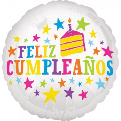 GLOBO CONVER #17C FELIZ CUMPLEAÑOS STARS