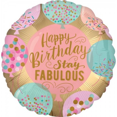 GLOBO CONVER #18C SATIN HAPPY BIRTHDAY STAY