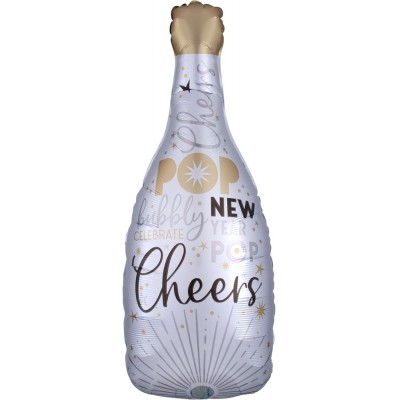 GLOBO CONVER SPRSHP BOTTLE SATIN INFUSED CELEBRATE NEW YEAR BUBBLY