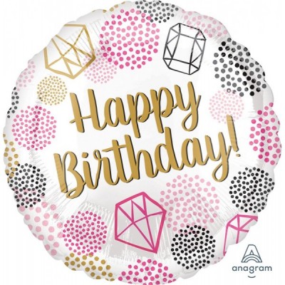 GLOBO CONVER #17C HAPPY BIRTHDAY GEMS