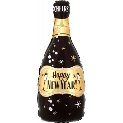 GLOBO CONVER JRSHP HNY GOLD & BLACK BUBBLY BOTTLE