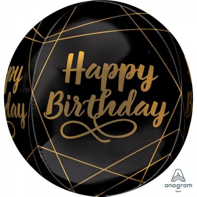 GLOBO CONVER ESFERA ORBZ HBD ELEGANT BIRTHDAY