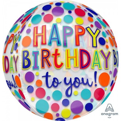 GLOBO CONVER ESFERA ORBZ HAPPY BIRTHDAY JEWEL TONES