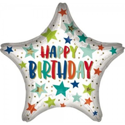 GLOBO CONVER #18C HBD STARS AND DOTS