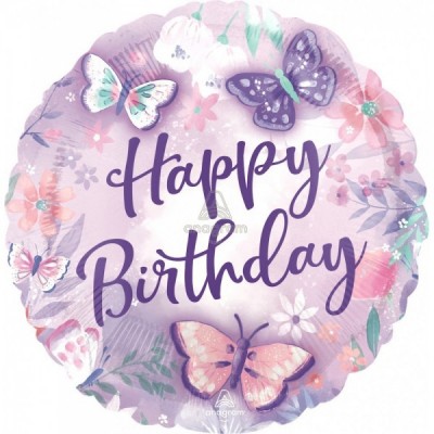 GLOBO CONVER #18C FLUTTERS HAPPY BIRTHDAY