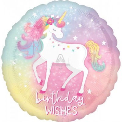 GLOBO CONVER #17C ENCHANTED UNICORN BIRTHDAY