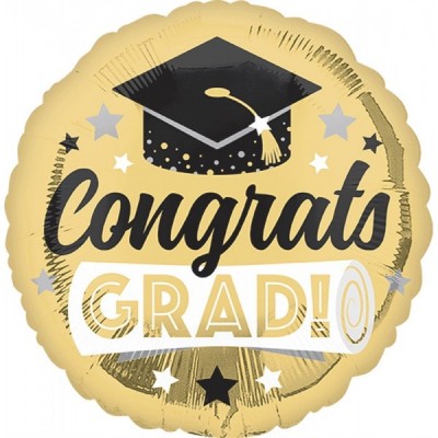 GLOBO CONVER #17C CONGRATS GRAD SHINNY GOLD