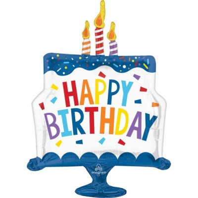 GLOBO CONVER SPRSHP PASTEL AZUL HAPPY BIRTHDAY