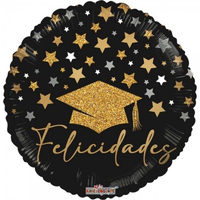 GLOBO CONVER-K #18C FELICIDADES BIRRETE Y ESTRELLAS
