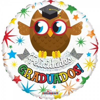 GLOBO CONVER #9C FELICIDADES GRADUADOS BUHO