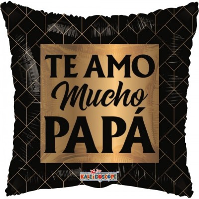 GLOBO CONVER #18Q TE AMO MUCHO PAPA BLACK & GOLD