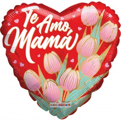 GLOBO CONVER #18H TE AMO MAMA TULIPANES