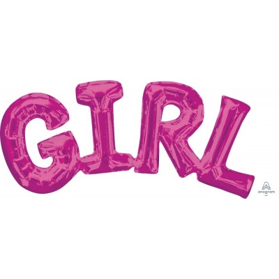 GLOBO CONVER SPRSHP PHRASE "GIRL" ROSA