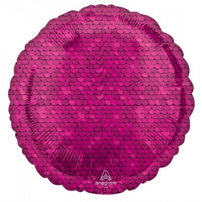 GLOBO CONVER #17C CIRCULO SEQUINS ROSA