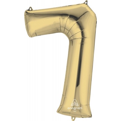 GLOBO CONVER NUMERO JUMBO #7 ORO BLANCO