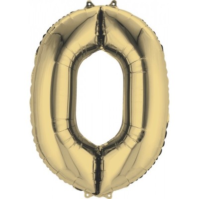 GLOBO CONVER NUMERO JUMBO #0 ORO BLANCO