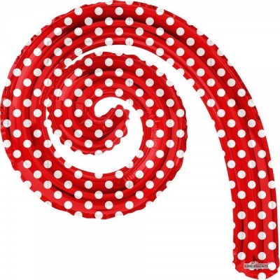 GLOBO CONVER KURLYS SPIRAL ROJO DOTS