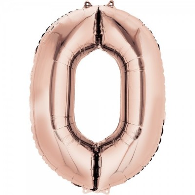 GLOBO CONVER NUMERO JUMBO #0 ORO ROSA