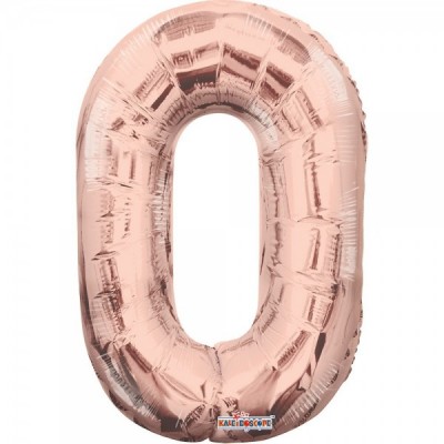 GLOBO CONVER NUMERO MINI #0 ORO ROSA