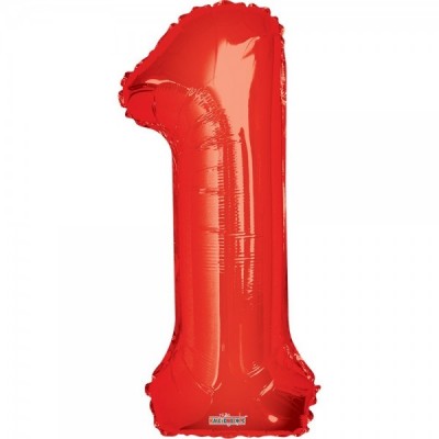 GLOBO CONVER NUMERO JUMBO #1 ROJO