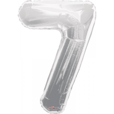 GLOBO CONVER NUMERO JUMBO #7 PLATA