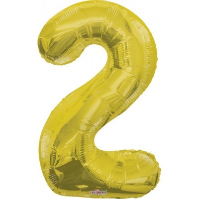 GLOBO CONVER NUMERO JUMBO #2 ORO