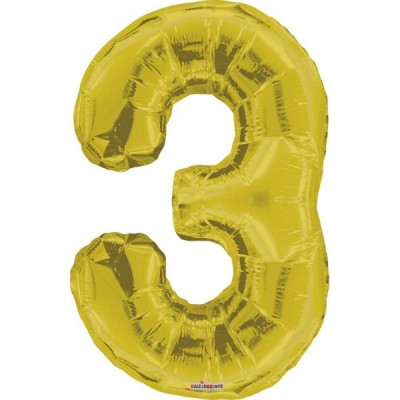 GLOBO CONVER NUMERO JUMBO #3 ORO