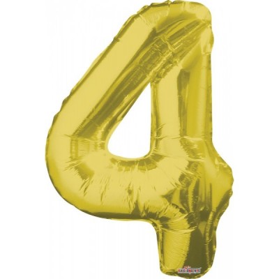 GLOBO CONVER NUMERO JUMBO #4 ORO