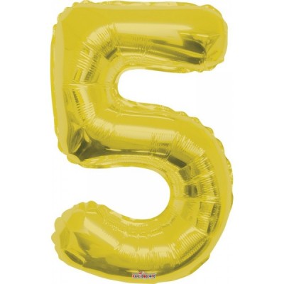 GLOBO CONVER NUMERO JUMBO #5 ORO