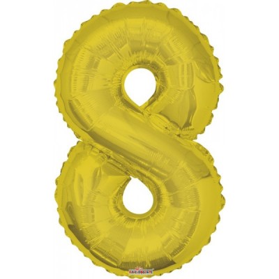 GLOBO CONVER NUMERO JUMBO #8 ORO