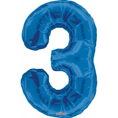 GLOBO CONVER NUMERO JUMBO #3 AZUL