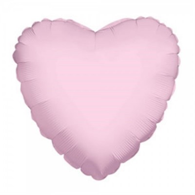 GLOBO CONVER #18H CORAZON SOLIDO ROSA PASTEL