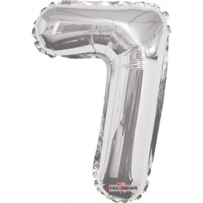 GLOBO CONVER NUMERO MINI #7 PLATA