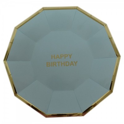 PLATO GIFTPOP #9 HAPPY BIRTHDAY DECAGONO AZUL C/10