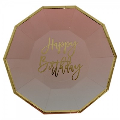 PLATO GIFTPOP #7 HAPPY BIRTHDAY CURSIVA DECAGONO ROSA C/10