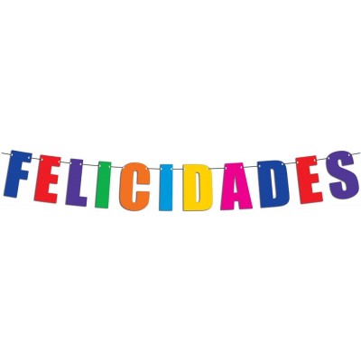 LETRERO GUIRNALDA GMK-G FELICIDADES COLORES #17 C/1 --