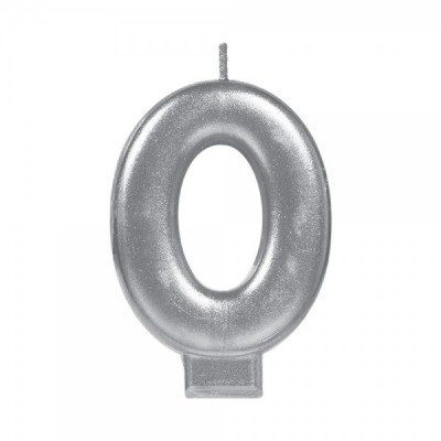 VELA NUMERICA METALICA PLATA #0 GMK-EURO --