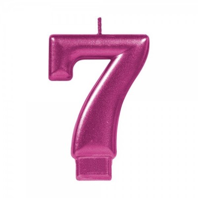 VELA NUMERICA METALICA ROSA #7 GMK-EURO --