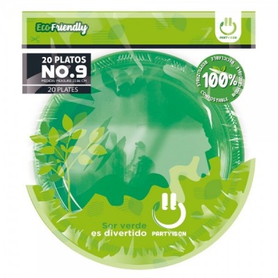PLATO PARTY IS ON #9 COLOR VERDE BANDERA C/20 --