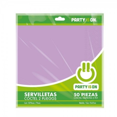 SERVILLETA COCTEL PARTY IS ON LAVANDA C/50 --