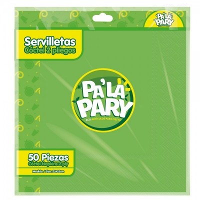 SERVILLETA COCTEL PARTY IS ON VERDE KIWI C/50 --