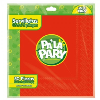 SERVILLETA COCTEL PARTY IS ON ROJO C/50 --