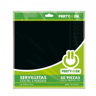 SERVILLETA COCTEL PARTY IS ON NEGRO C/50 --
