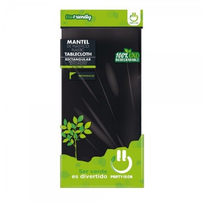 MANTEL TABLON PARTY IS ON COLOR NEGRO 1PZA --