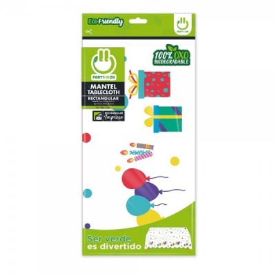 MANTEL TABLON PARTY IS ON IMPRESO FESTEJO FIESTA --