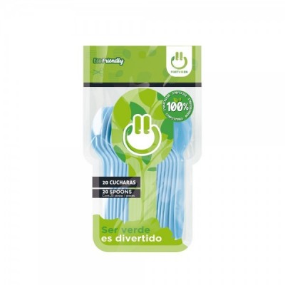 CUCHARA PARTY IS ON COLOR AZUL CIELO C/20 --